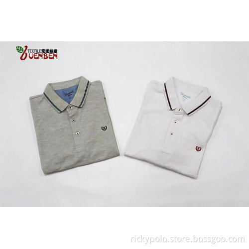 100%Cotton Jacquard Fabric With Jacquard Collar Men Shirt